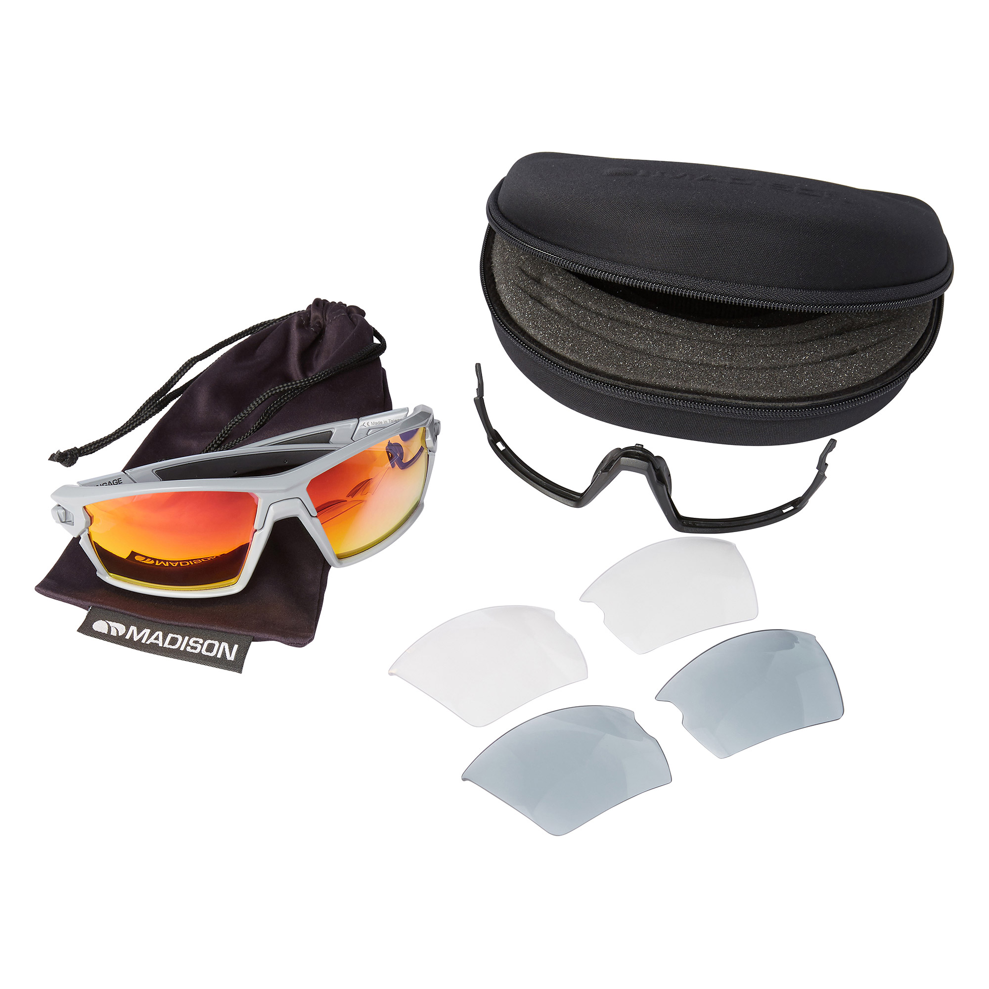 3 Lens Pack Madison Mission Cycle Cycling Riding Glasses 
