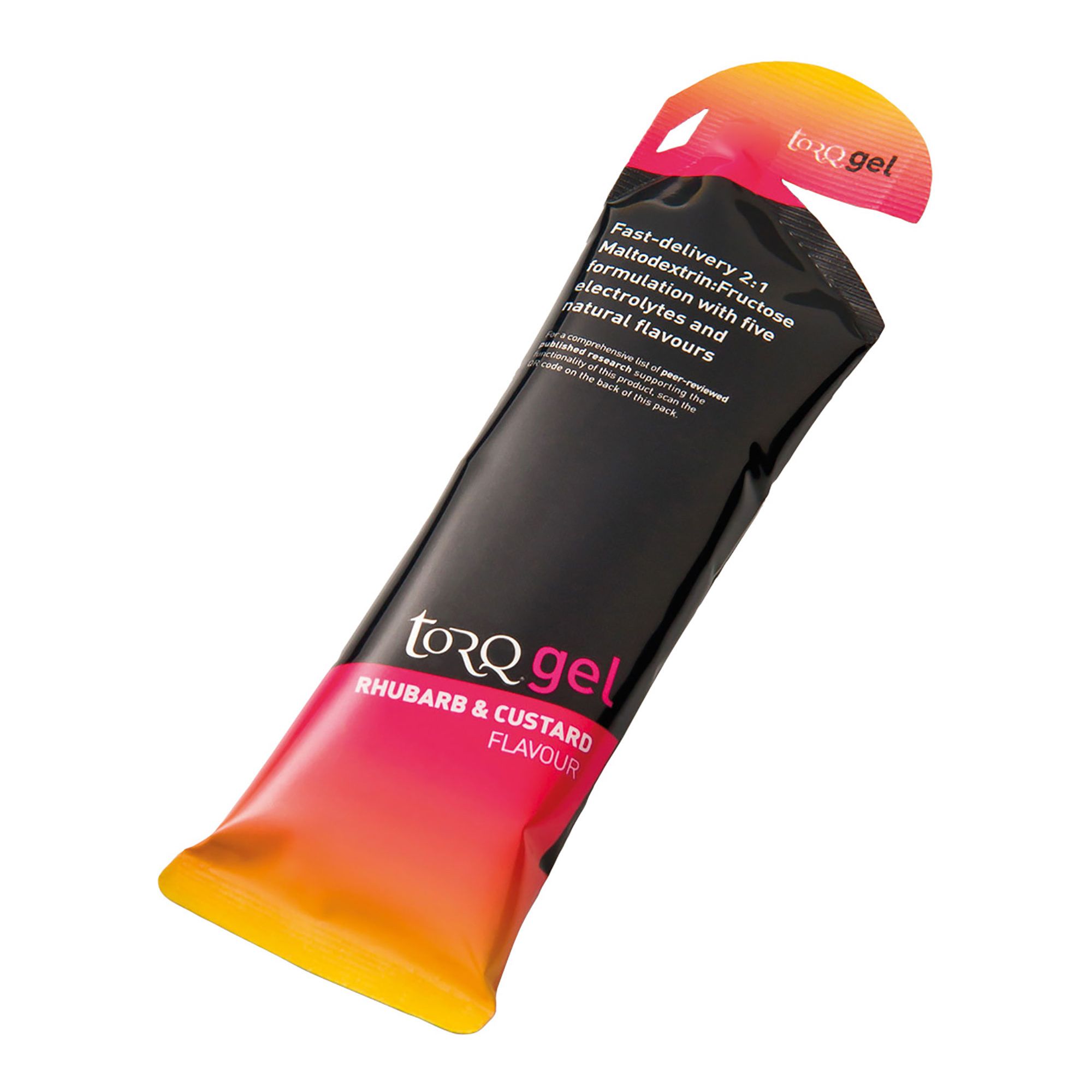 Torq Carbohydrate//Hydration Cycling Energy Gel 15x45g Sachets Rhubarb//Custard