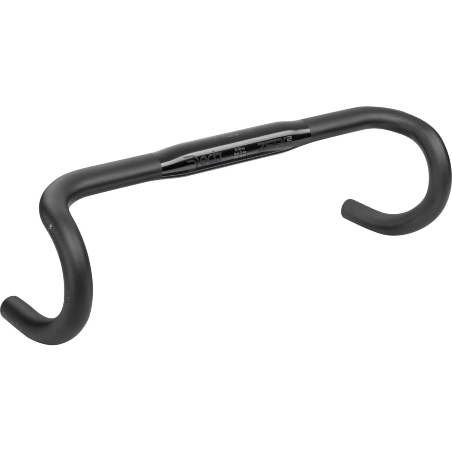 Deda Zero2 RHM Handlebar (Width Options) - Road Bike, Lightweight Alloy, Inc Di2 - Picture 2 of 2