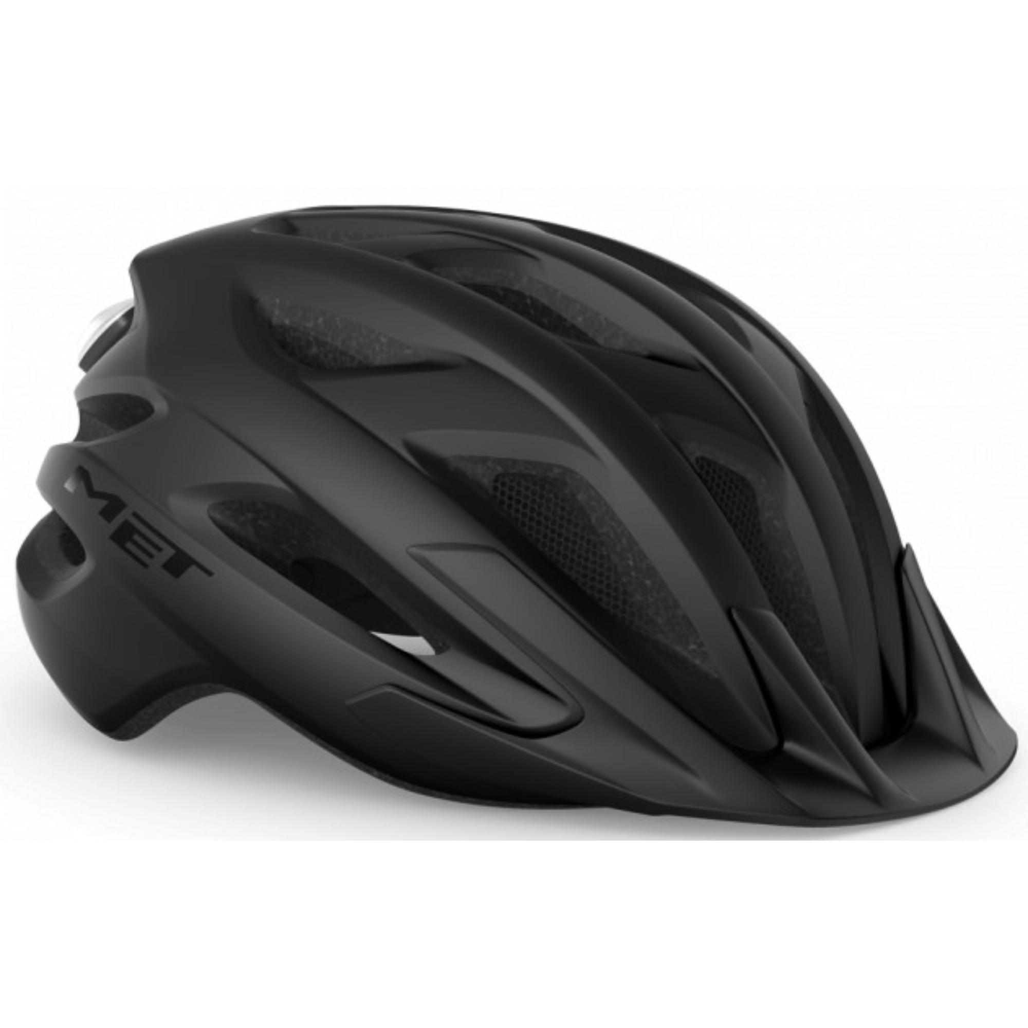 MET Crossover Helmet - In-Built Rear LED Light, Lightweight (Road Bike / Gravel)