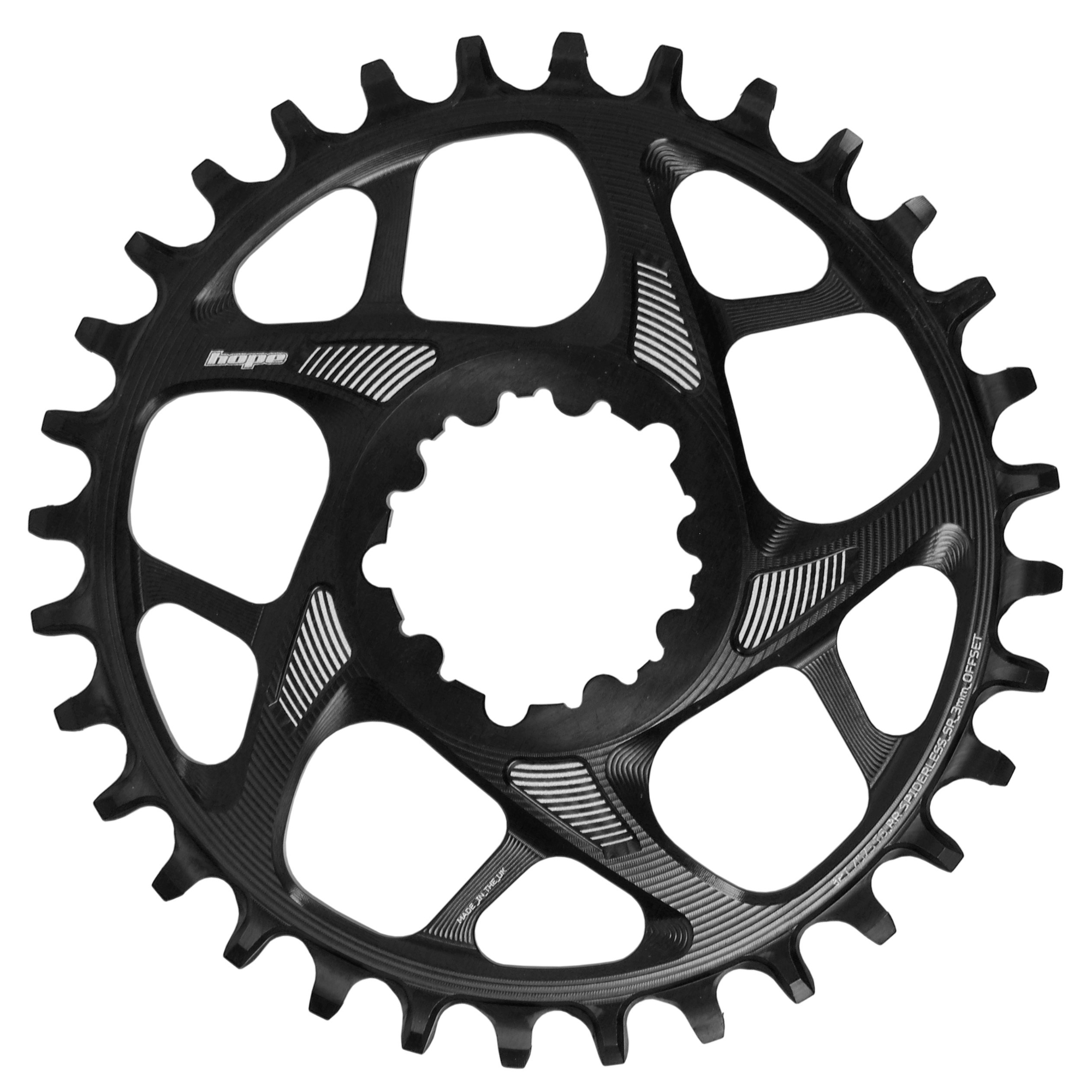 Hope R22 Spiderless SR3 3 Bolt Direct Mount Boost Chainring - 9 To 12 Speed