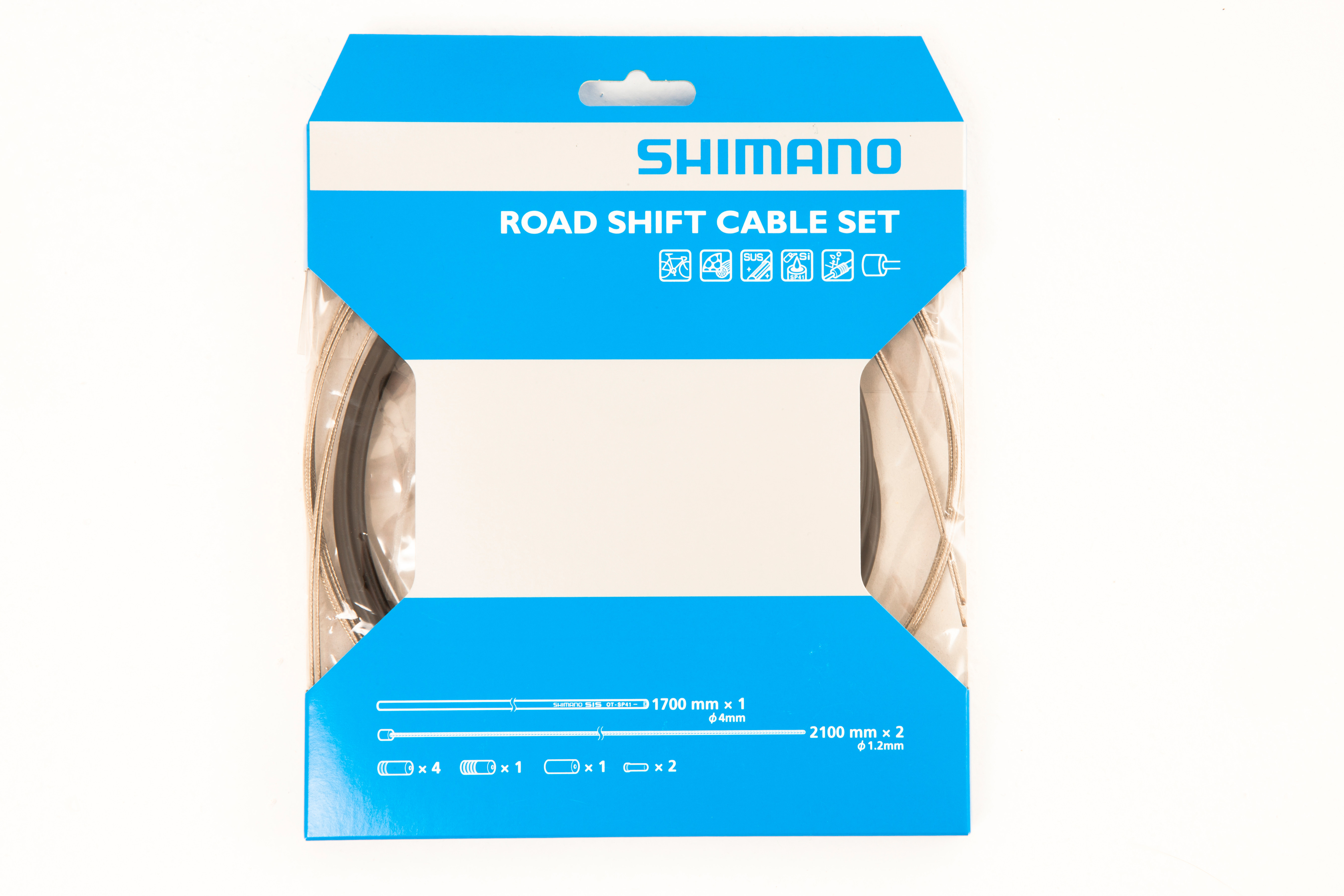 shimano road gear cable set with stainless steel inner wire