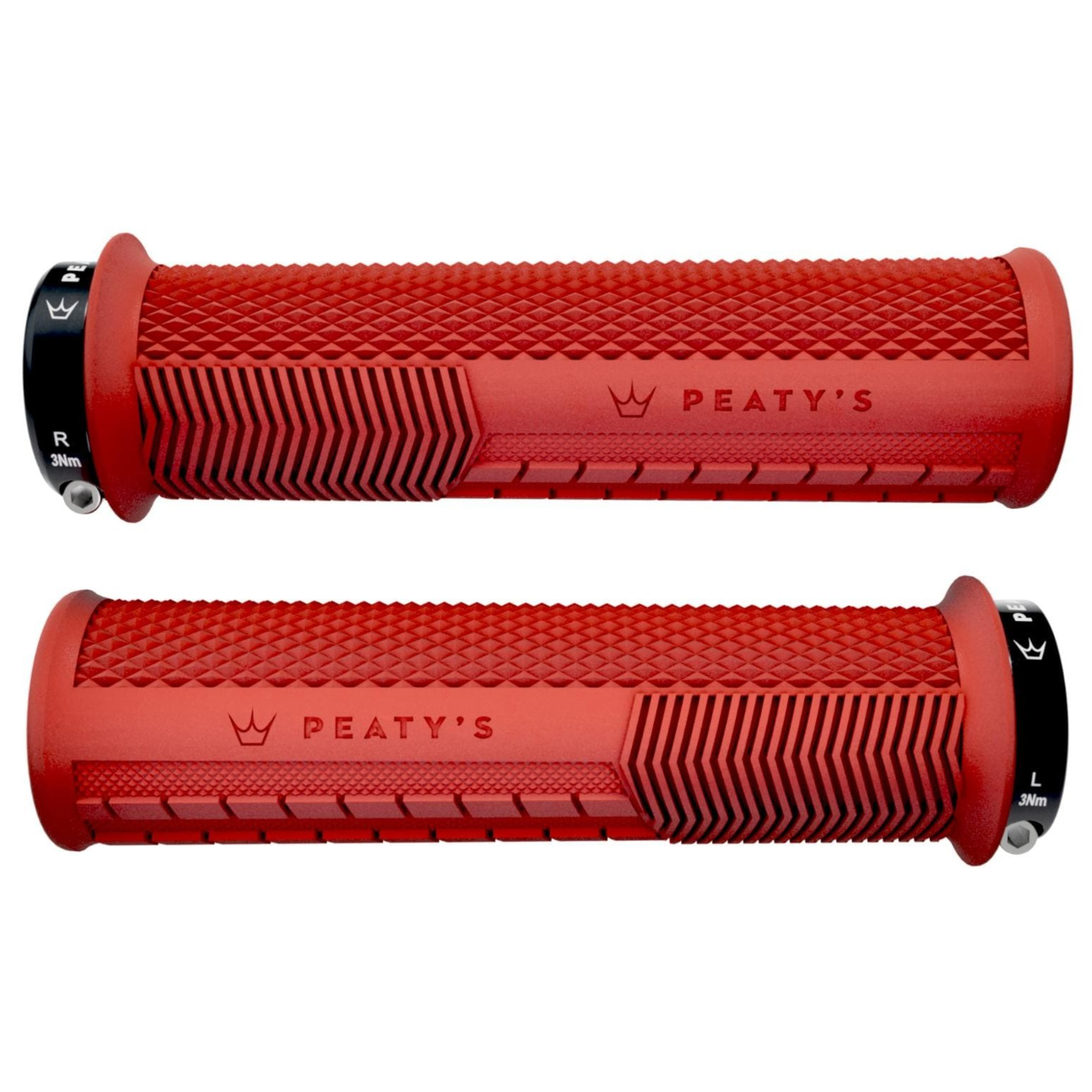 Peaty's Monarch Knurl Handlebar Grips - Two Thickness Options, Soft 20A Compound - Picture 10 of 17