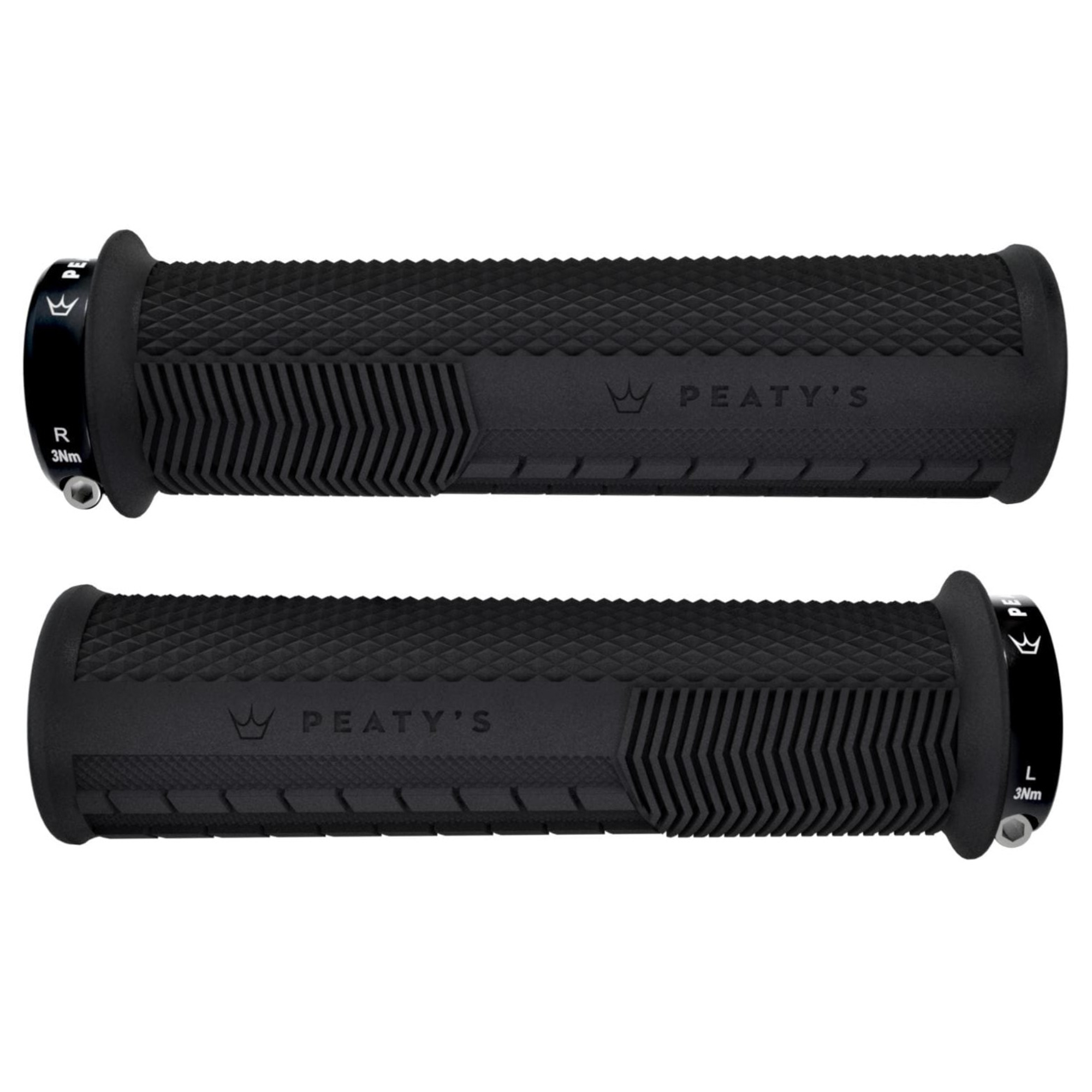 Peaty's Monarch Knurl Handlebar Grips - Two Thickness Options, Soft 20A Compound - Picture 6 of 17